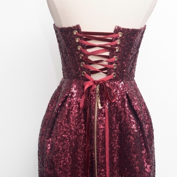 Bronx and Banco Maraya Sequin Strapless Midi Dress - Picture 7 of 15